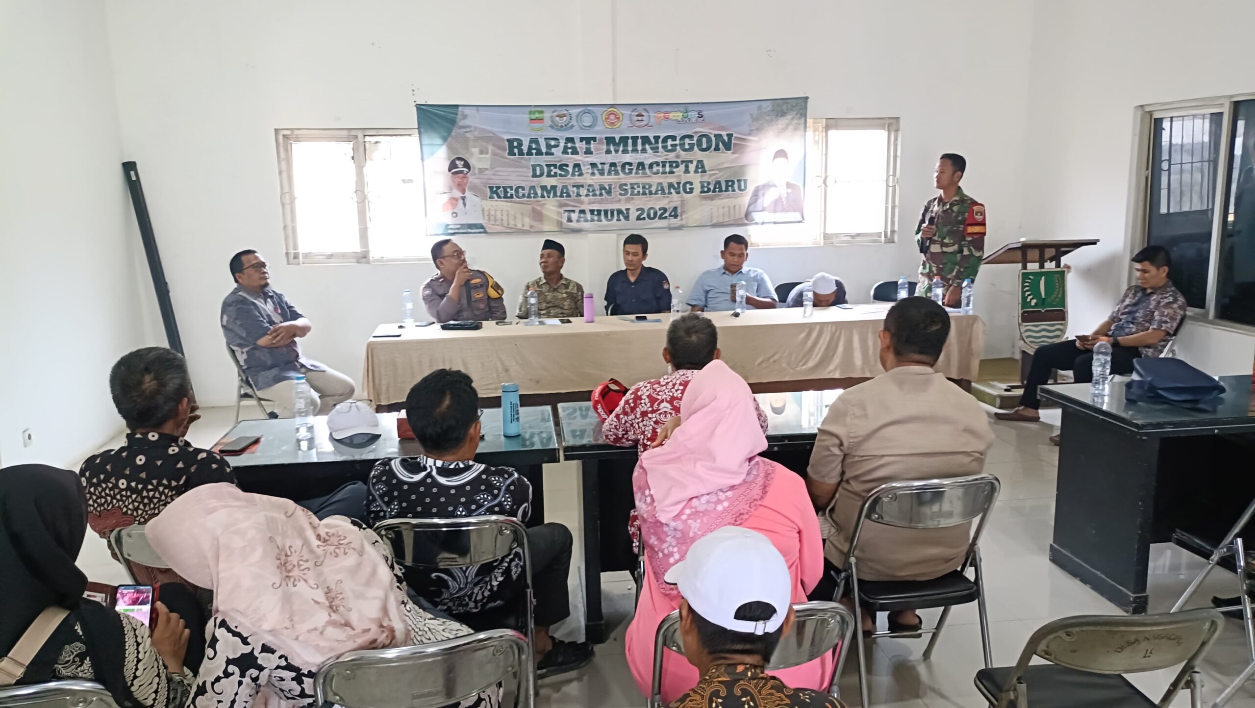 Polsek Serang Baru Hadiri Sosialisasi Pemilihan Kepala Daerah di Desa Nagacipta