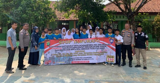 Polsek Serang Baru Giat Sosialisasi Bahaya Narkoba Dan Kampanye Anti Tawuran Pelajar