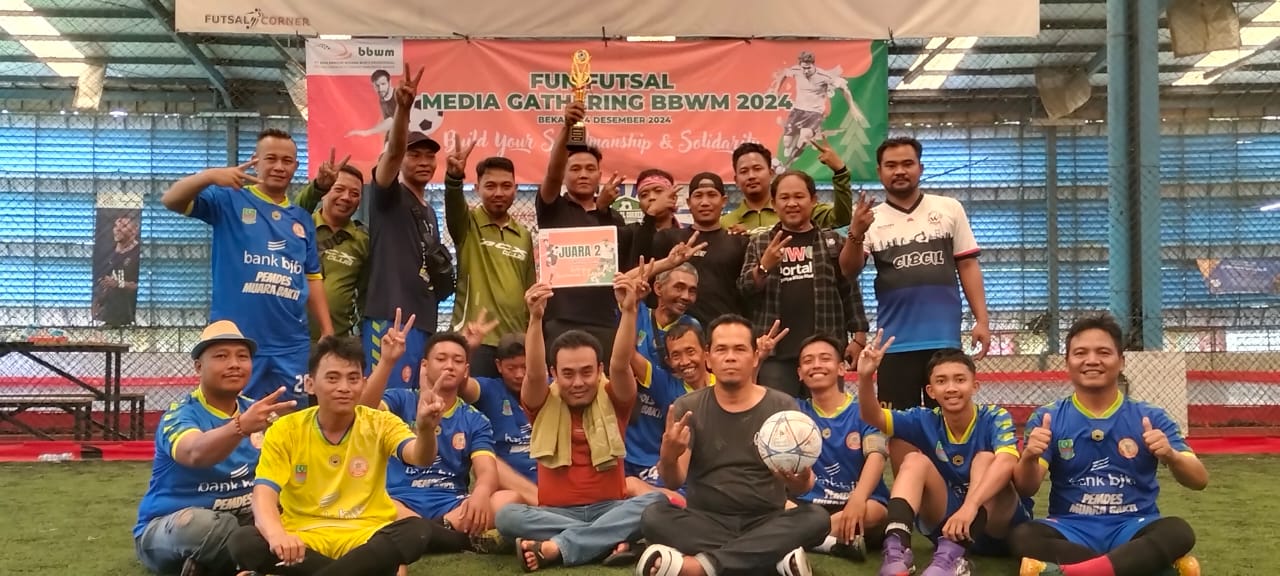 Tim Pokja Babelan Raih Juara 2 di Turnamen Fun Futsal Media Gathering BBWM 2024