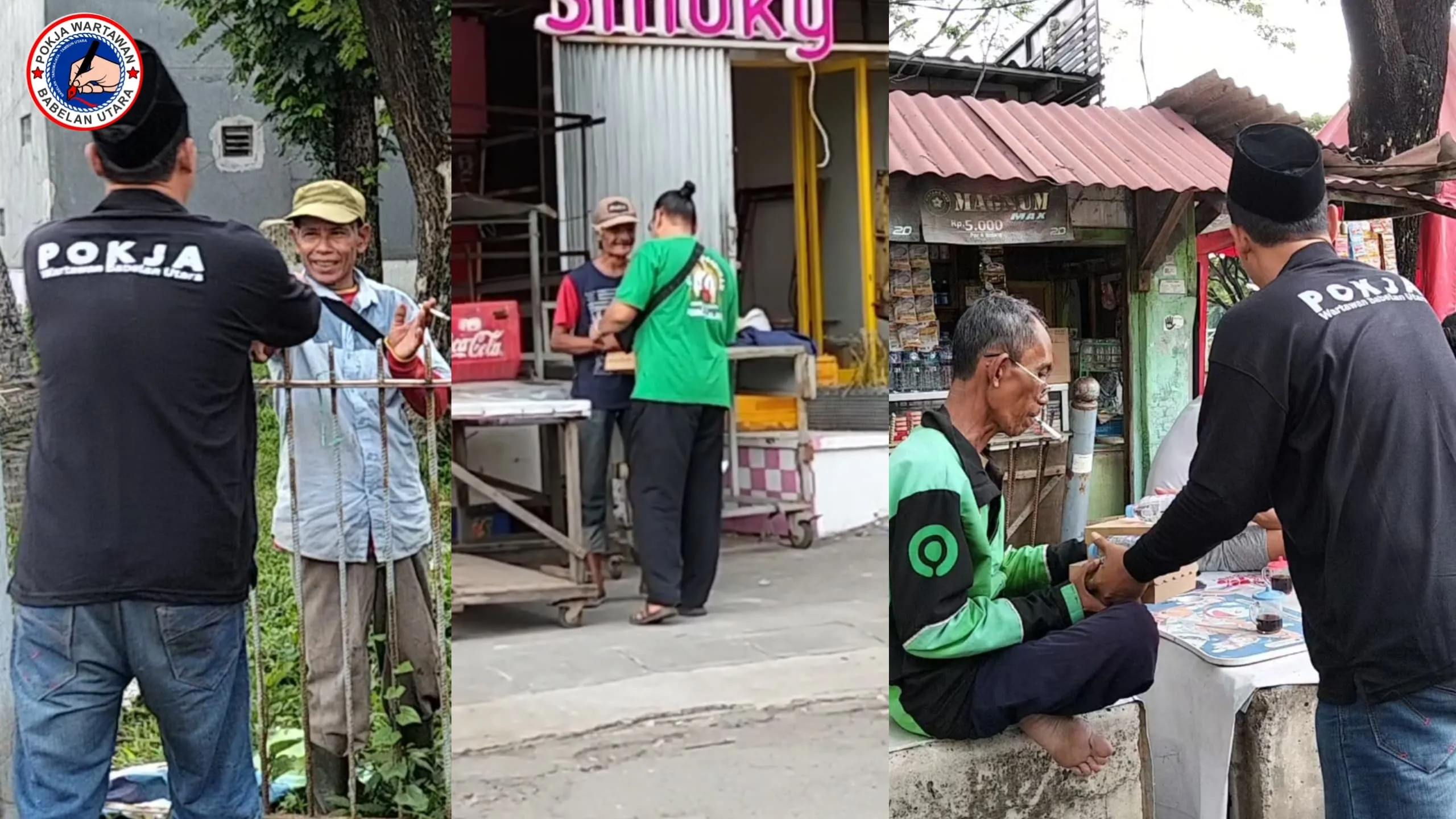 Pokja Wartawan Babelan Utara Gelar Aksi Jumat Berkah, Salurkan Puluhan Box Nasi untuk Pemulung dan Tuna Wisma