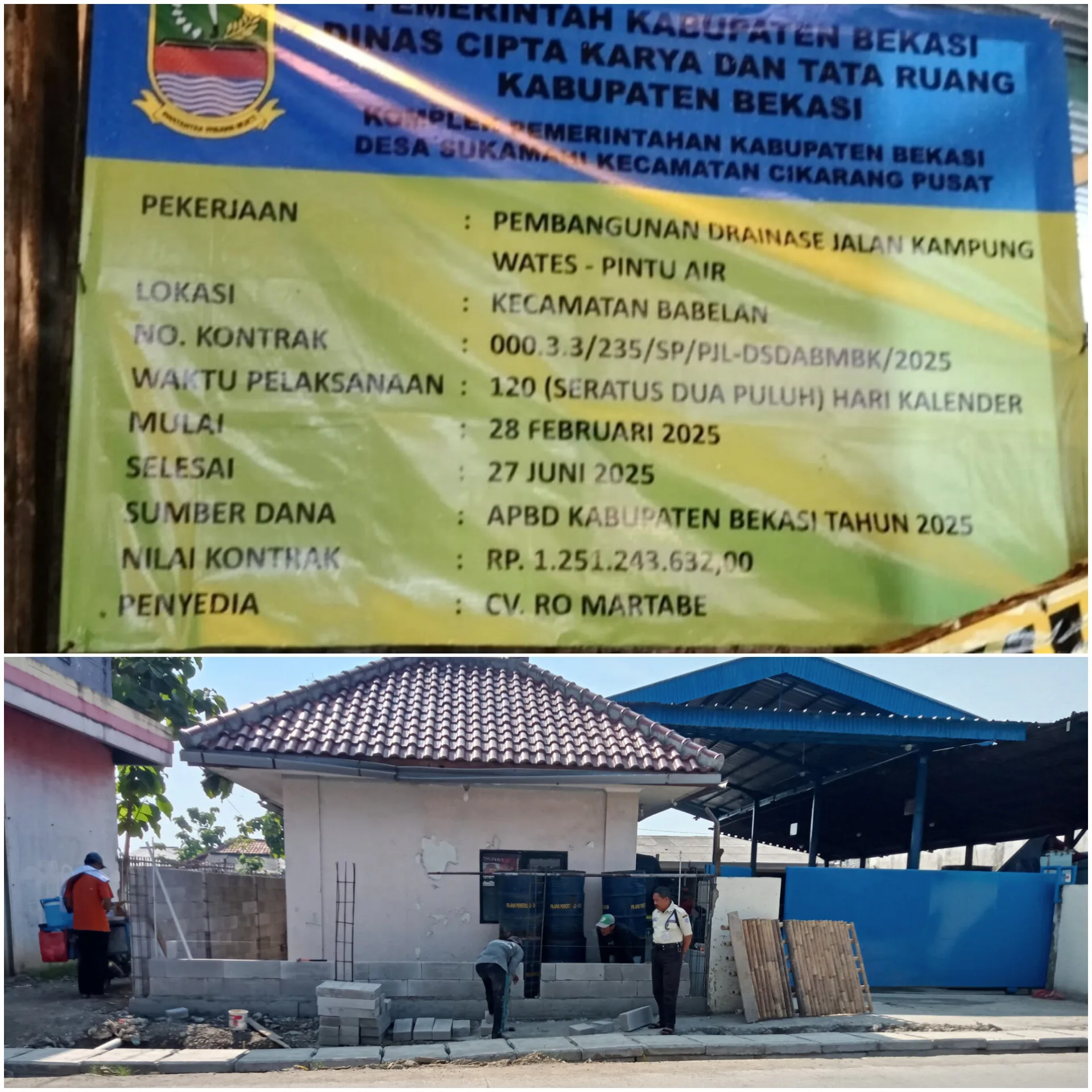 Proyek Drainase di Desa Kedung Pengawas Dikeluhkan Warga, Diduga Salah Titik dan Dikerjakan Asal Jadi