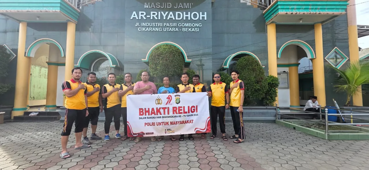 Bakti Religi Sat Intelkam Polres Metro Bekasi Meriahkan HUT Bhayangkara ke-79