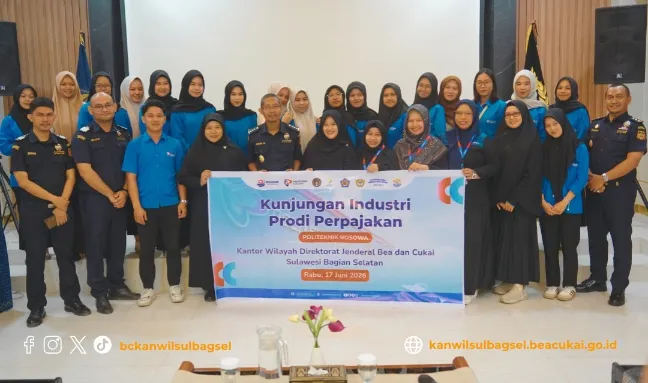 Bea Cukai Sulbagsel Buka Wawasan Mahasiswa Politeknik Bosowa Pengawasan Perdagangan dan Pencegahan Barang Ilegal