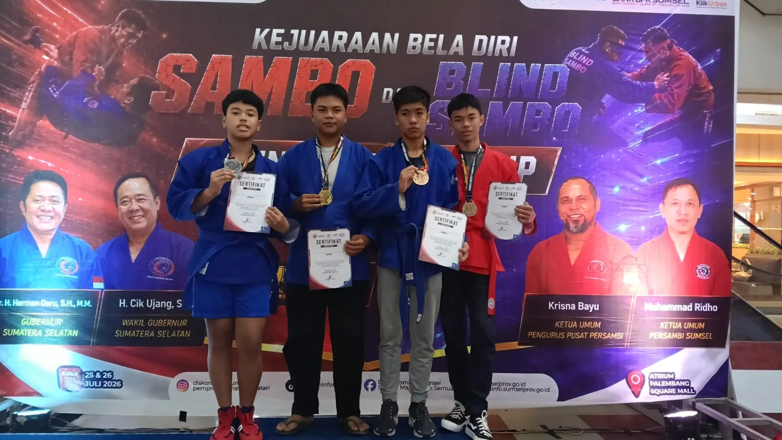 Siswa SMPN 1 Cikarang Selatan Raih Medali Perak di Kejuaraan Sambo Open Gubernur Cup Sumsel 2026