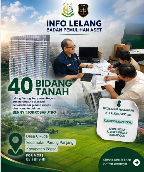 Kejaksaan Agung Berhasil Lelang Aset Rampasan Benny Tjokrosaputro Senilai Rp129,15 Miliar