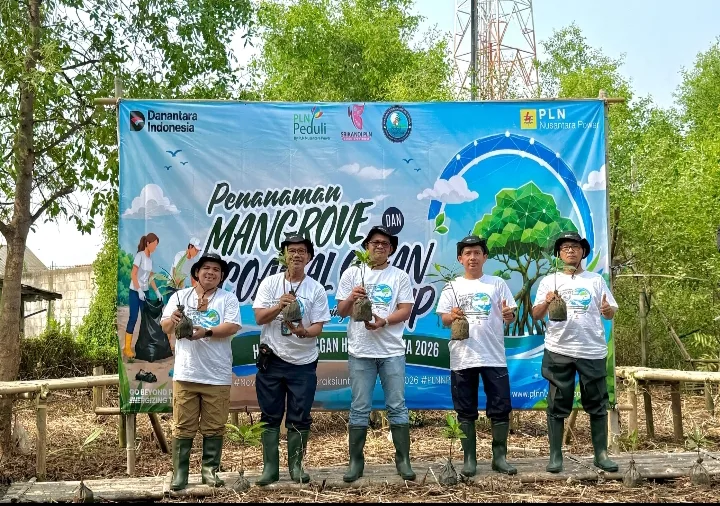 Peringati Hari Lingkungan Hidup Sedunia, PLN NP UP Muara Tawar Tanam 1.000 Mangrove dan Bersihkan Pesisir Hurip Jaya