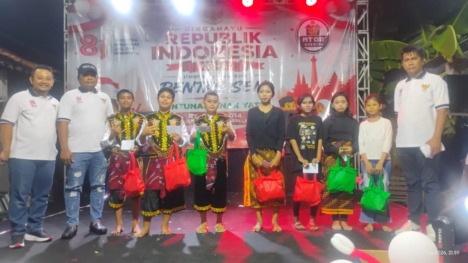 Malam Puncak HUT RI ke-81 di RT 02/014 Kebalen Berlangsung Meriah, Warga Kompak dan Guyub