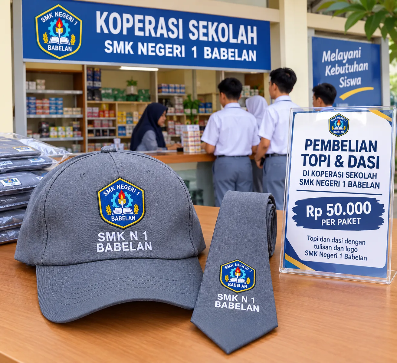 SMKN 1 Babelan Berdalih Demi Kerapian, Siswa Disebut Diinstruksikan Beli Topi dan Dasi di Koperasi