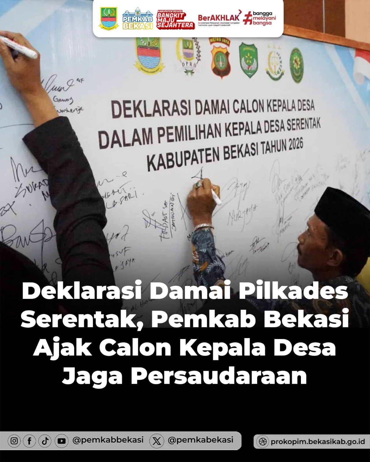 Pelantikan 154 Kepala Desa Terpilih di Kabupaten Bekasi Dijadwalkan 4 November